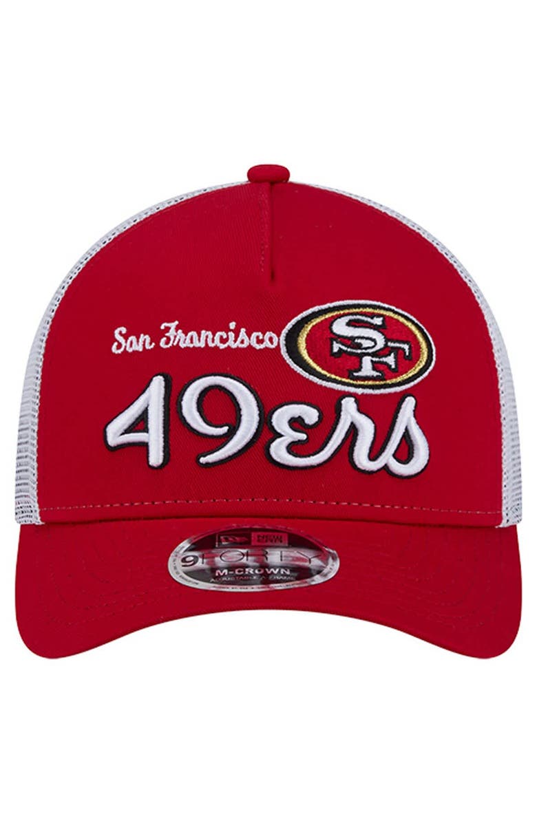 New Era Men
s New Era  Scarlet San Francisco 49ers Side Lines 9FORTY Adjustable Hat, Alternate, color, Scarlet