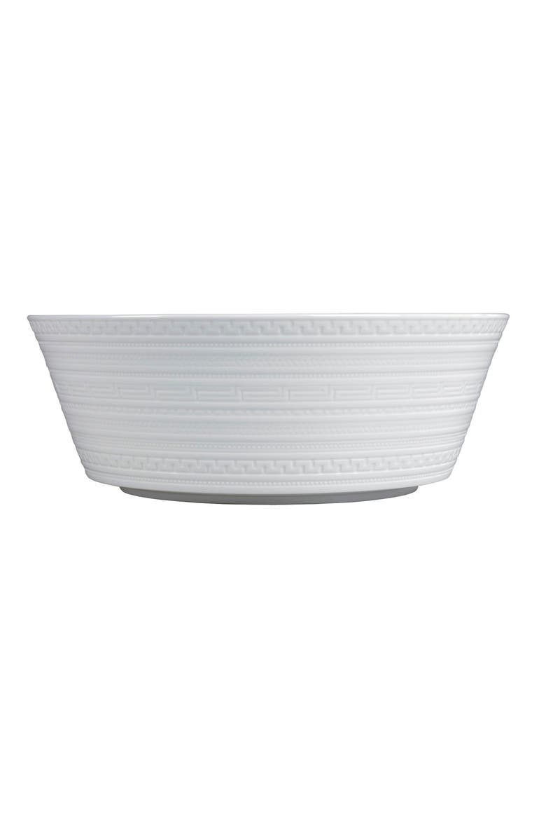 Intaglio Large Bone China Serving Bowl, Main, color, WHITE