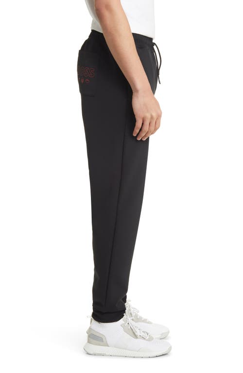 Shop Hugo Boss Boss X Nfl Cotton Blend Joggers In Kansas City Chiefs Black