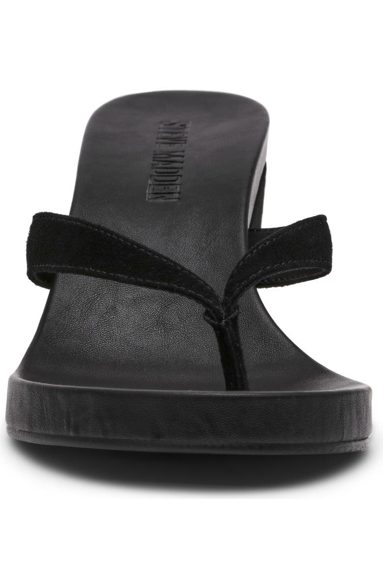 Steve Madden Playing Wedge Sandal, Alternate, color, Black Suede