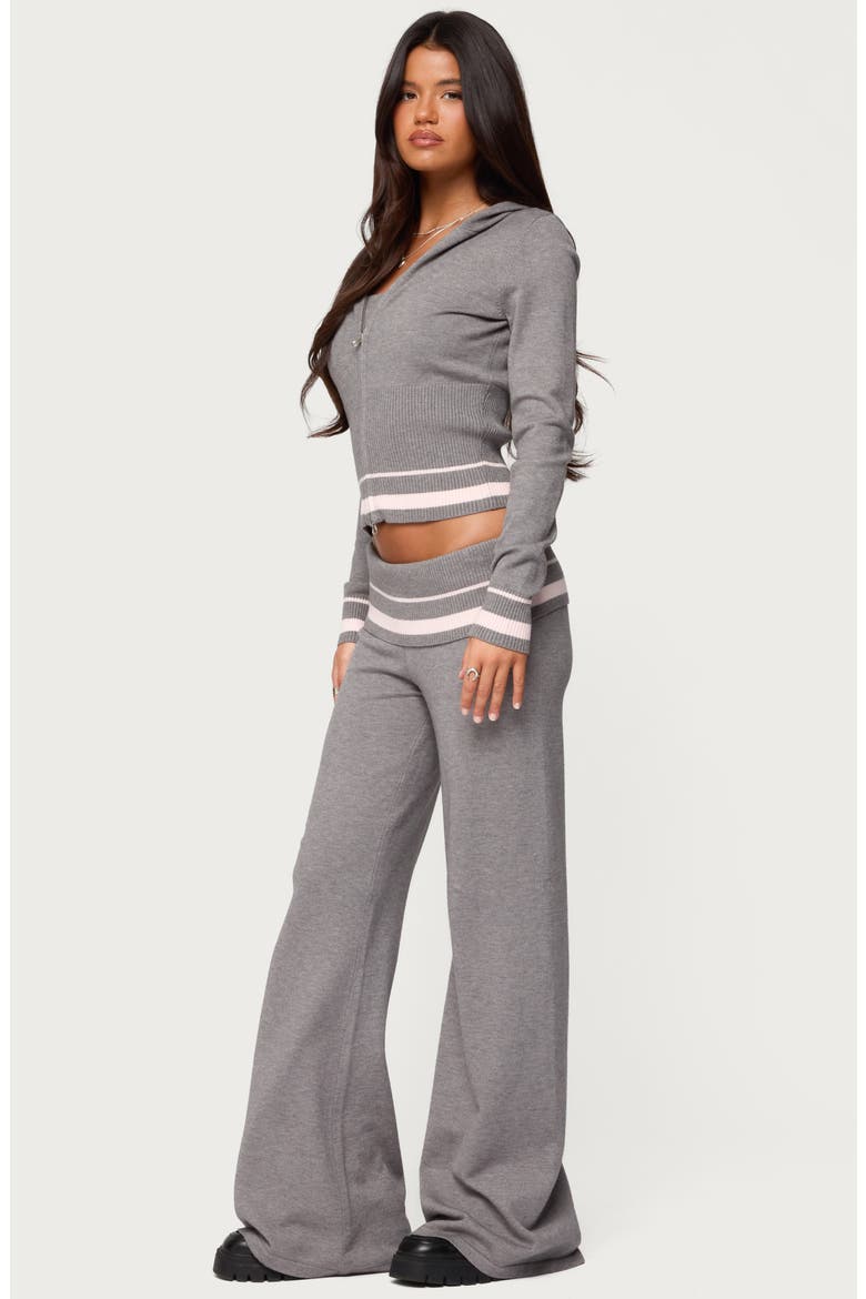 Kaliya Stripe Strapless Knit Top, Alternate, color, GRAY-MELANGE
