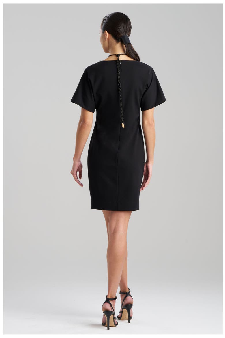 Compact Knit Short Sleeve Sheath Dress, Alternate, color, BLACK