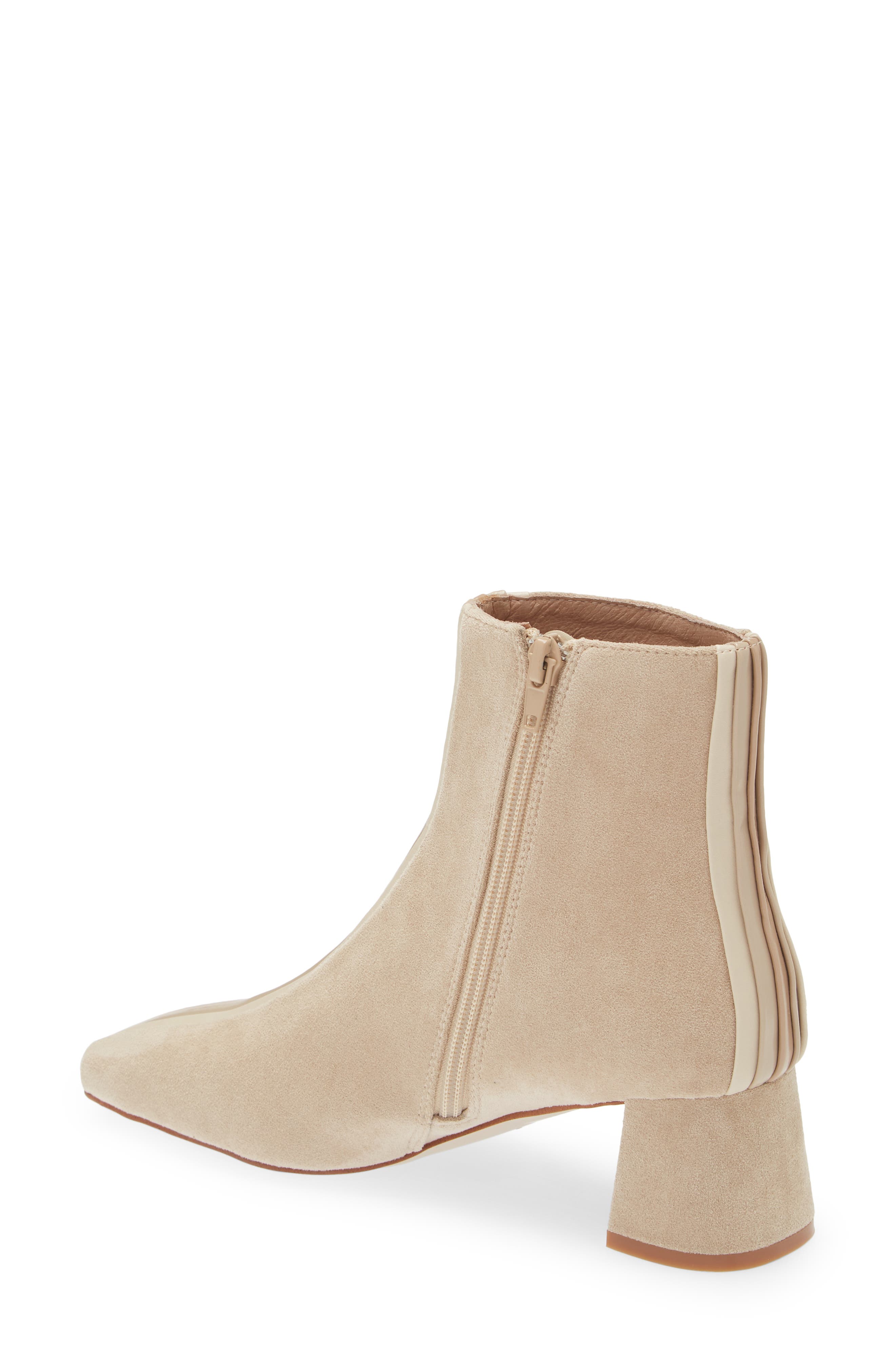 Peace Out Square Toe Bootie, Alternate, color, BEIGE SUEDE COMBO