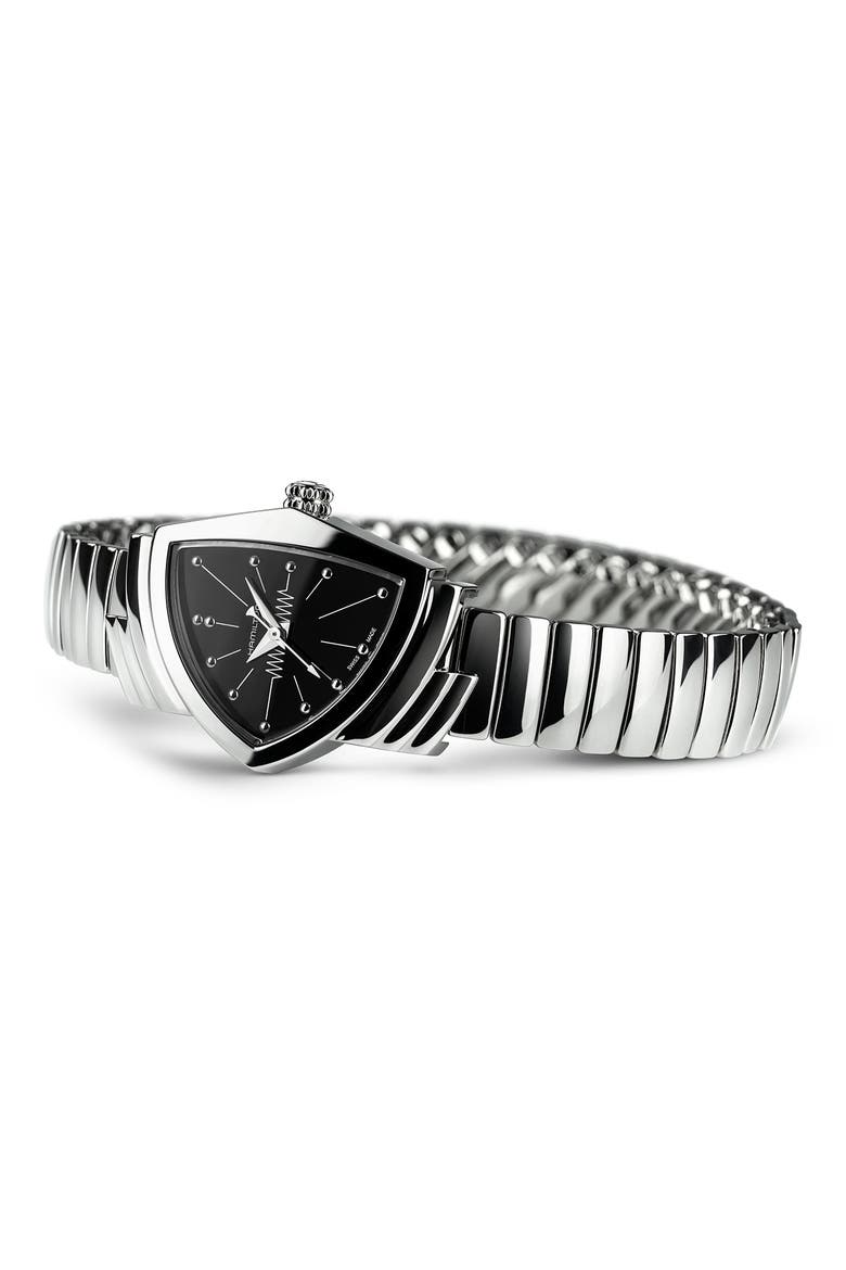 Ventura Bracelet Watch, 24mm x 36mm, Alternate, color, BLACK