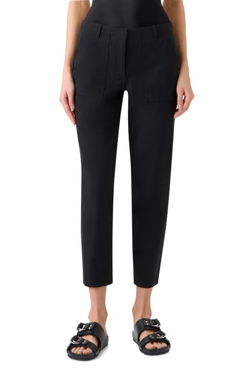 Franco Stretch Cotton Gabardine Slim Ankle Pants