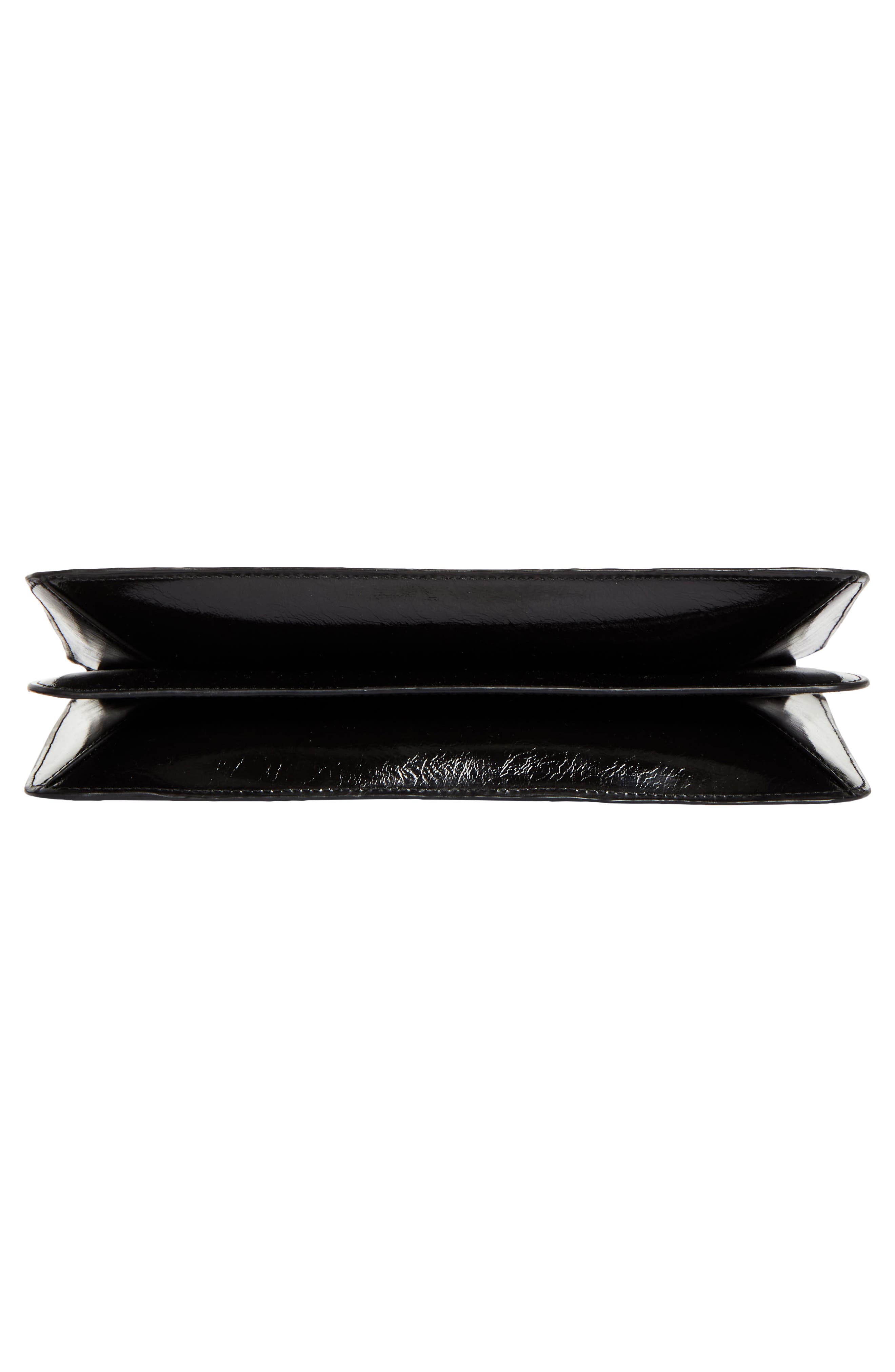 TOTEME Threefold Naplak Leather Clutch, Alternate, color, Black