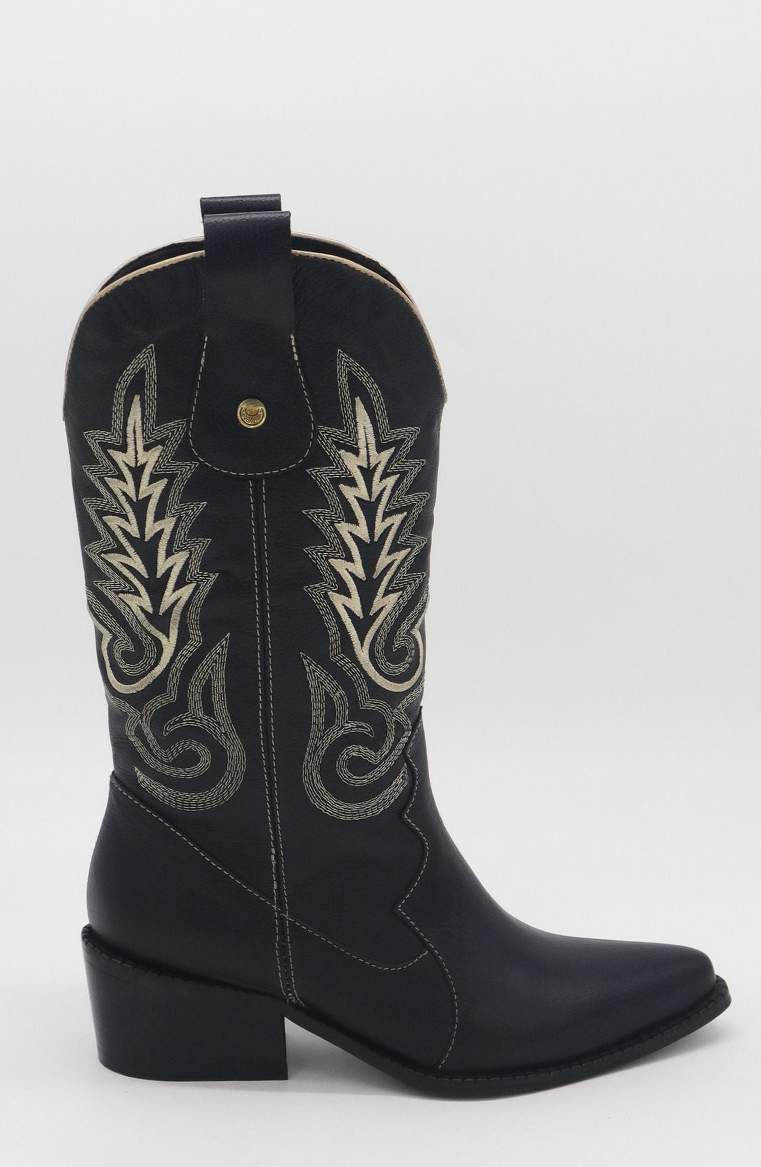 STIVALI NEW YORK Loyal Western Cowboy Boots, Alternate, color, Black