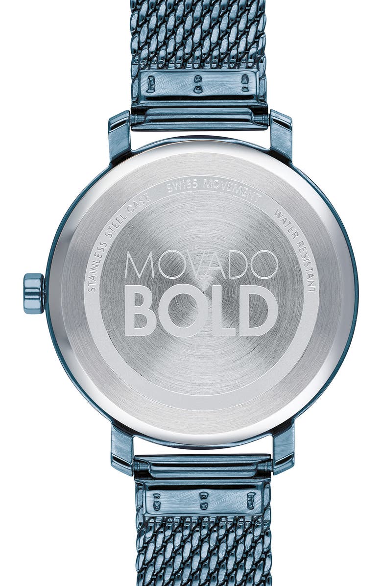 Movado Bold Evolution Mesh Strap Watch, 34mm, Alternate, color,