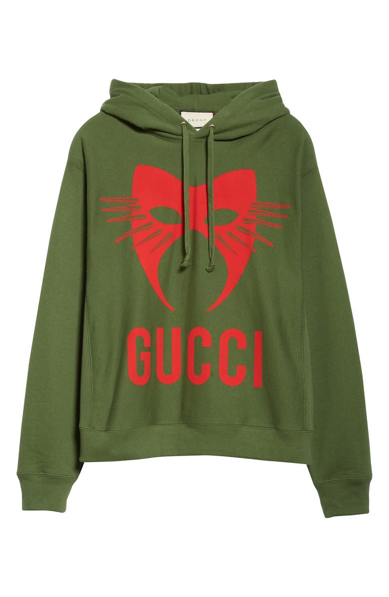 Gucci Manifesto Mask Graphic Pullover Hoodie, Alternate, color,