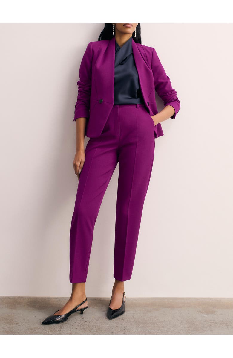 The Fold Tavira Sculpt Crepe Pants, Alternate, color, Purple