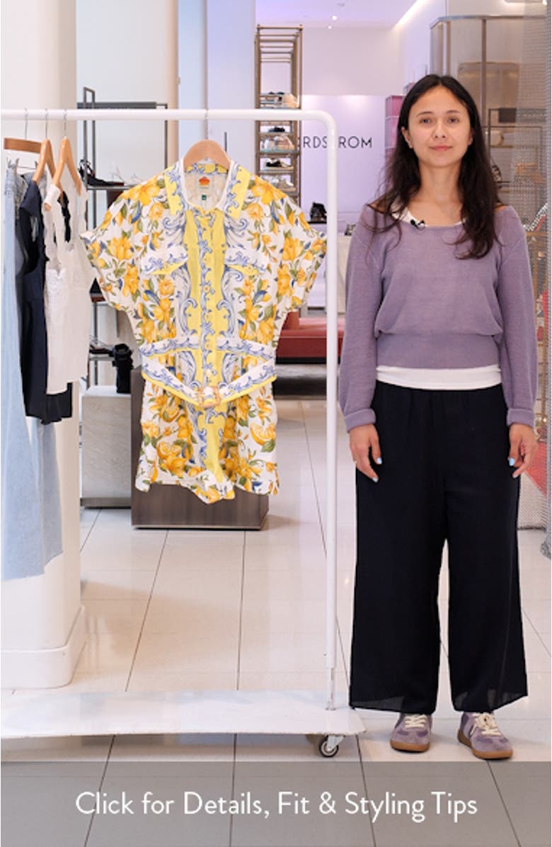 Sicily Linen Romper, sales video thumbnail