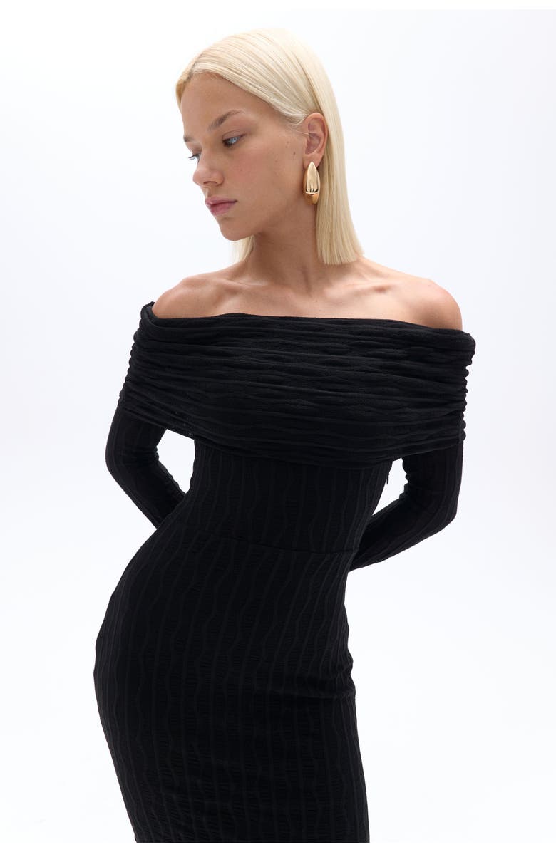 Nocturne Off the Shoulder Layered Design Dress, Alternate, color, 