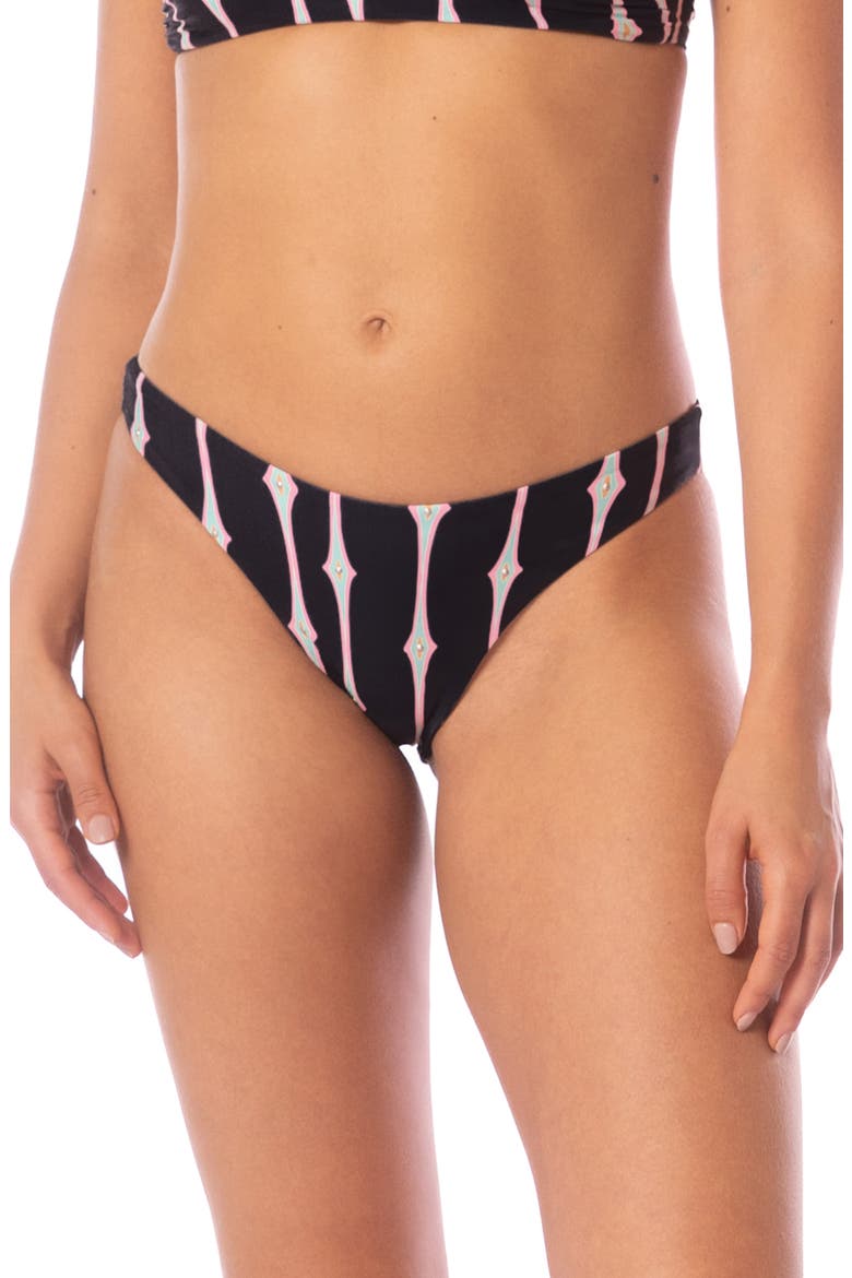 Radiant Diamond Sublimity Reversible Bikini Bottoms, Main, color, BLACK