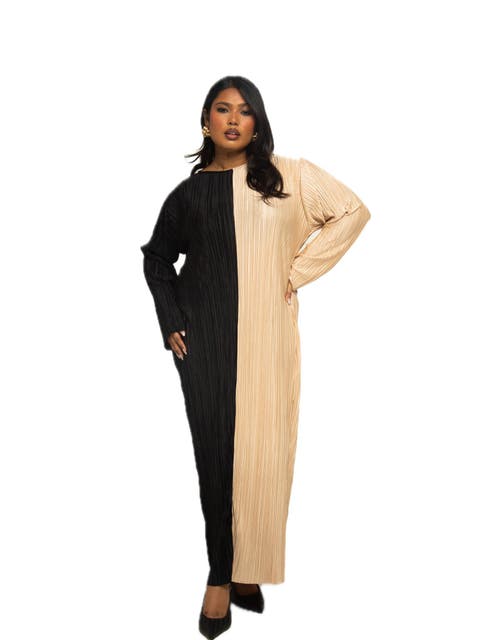 Colour block Midaxi Dress