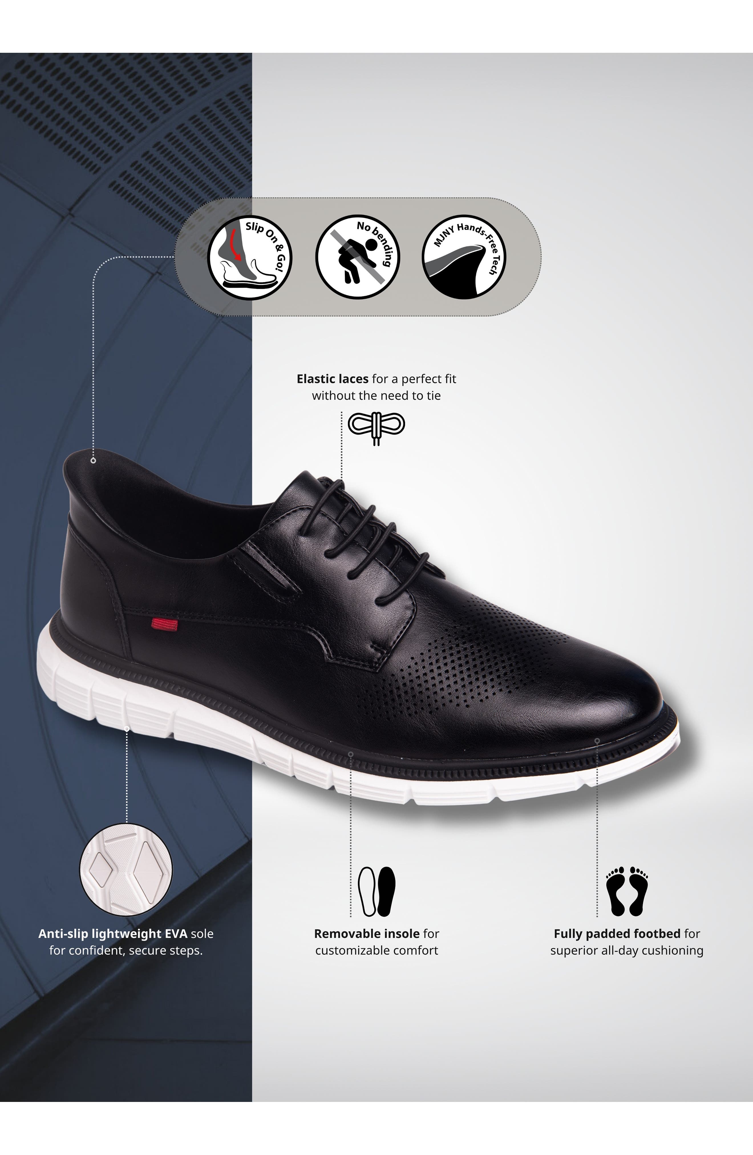 Marc Joseph New York Edward Street Hands-Free Slip-On Derby, Alternate, color, Black