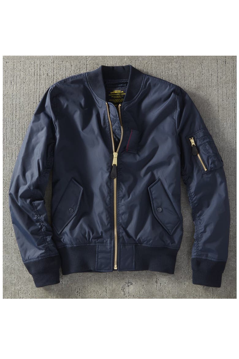 'Skymaster' Lightweight MA-1 Bomber Jacket, Alternate, color, REPLICA BLUE