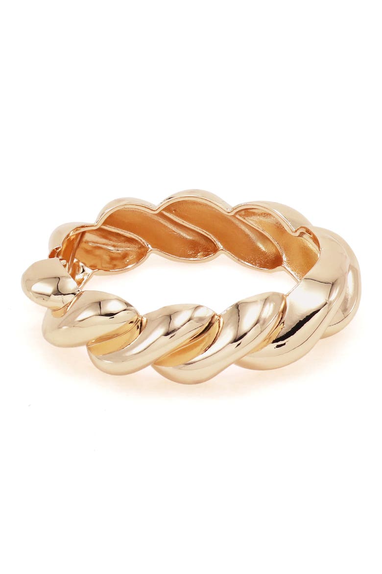 Twisted Bangle Bracelet, Main, color, GOLD