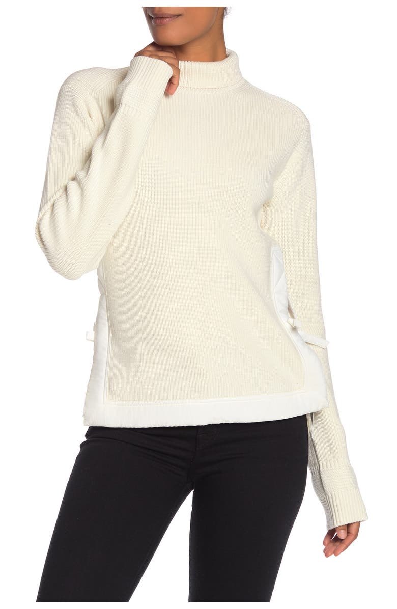 Helmut Lang Military Rib Knit Side Tie Sweater, Main, color, 