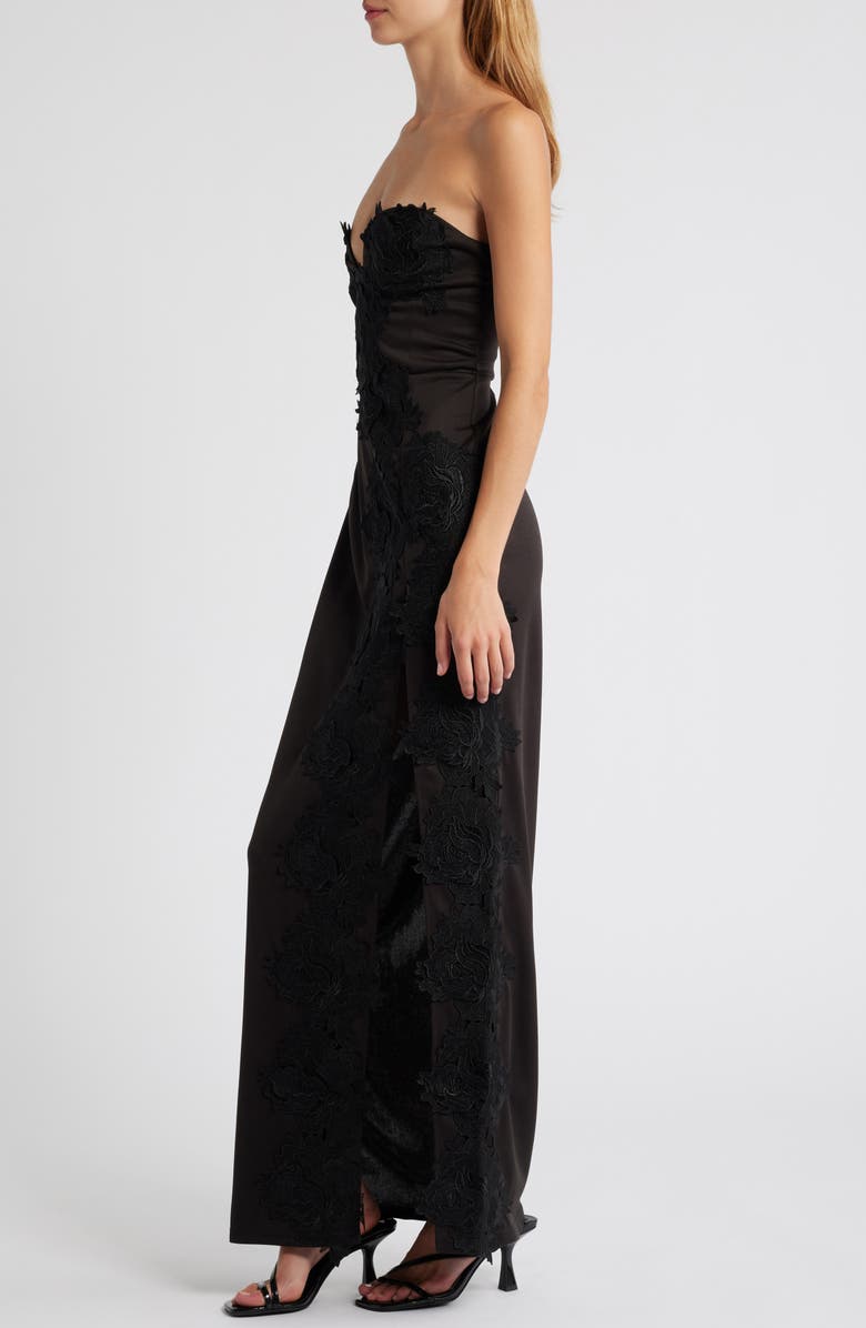 Lulus Elegant Mood Strapless Column Gown, Alternate, color, 