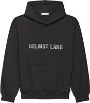 Helmut Lang Graphic Plaid Check Logo Hoodie