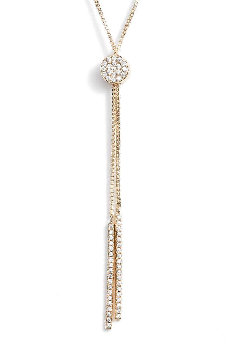 Nordstrom Pavé Slide Bolo Necklace, Alternate, color,