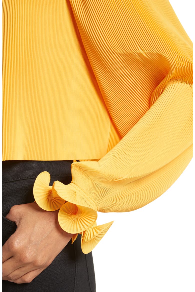 Pleated Crop Top, Alternate, color, SURRAY