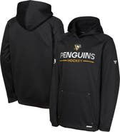 FANATICS Youth Fanatics Black Pittsburgh Penguins Authentic Pro Rink Raglan Hoodie
