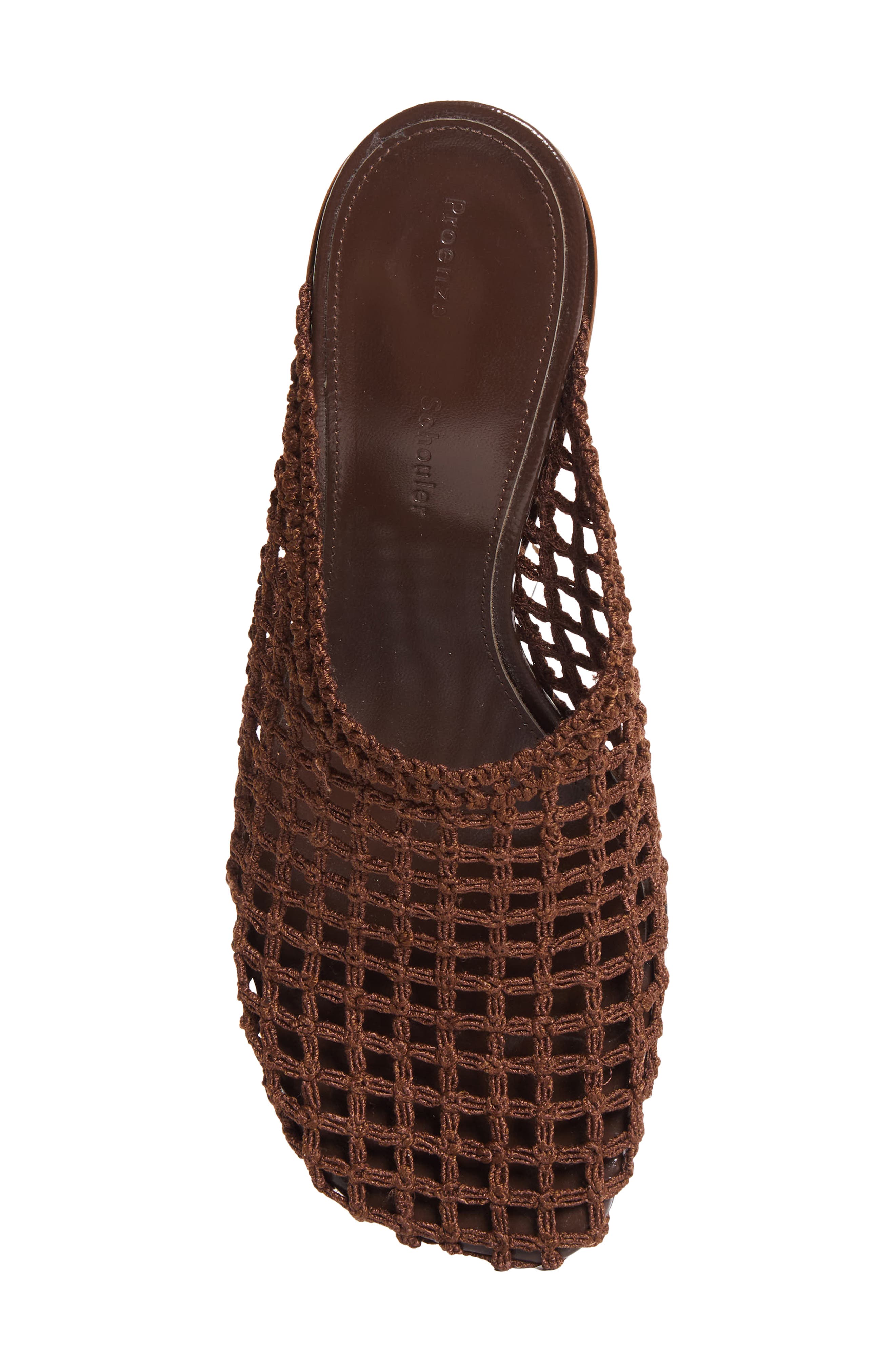 Slant Crochet Wedge Mule, Alternate, color, MUSHROOM