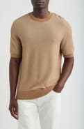 BOSS Leale Short Sleeve Cotton Crewneck Sweater