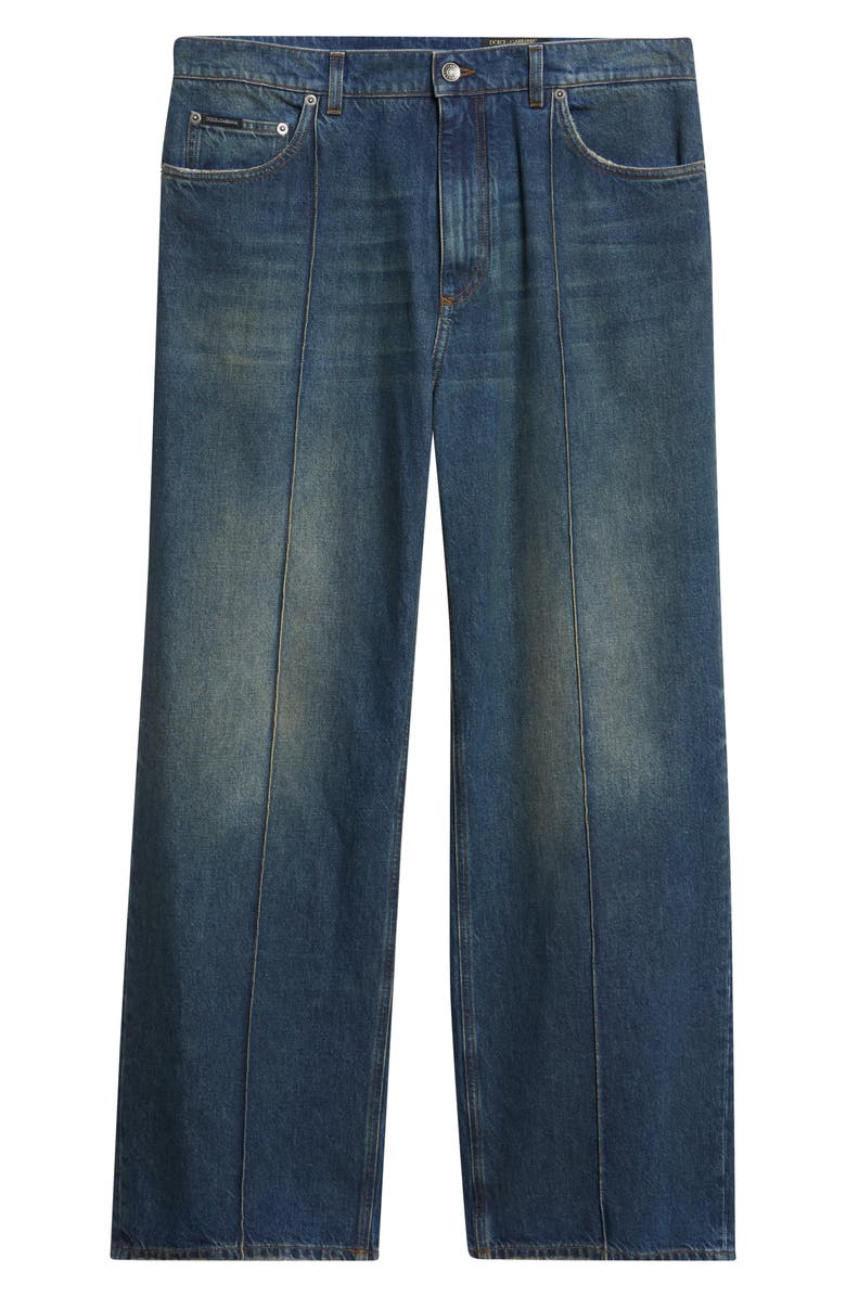 Dolce&Gabbana Cavallo Wide Leg Jeans, Main, color, Variante Abbinata