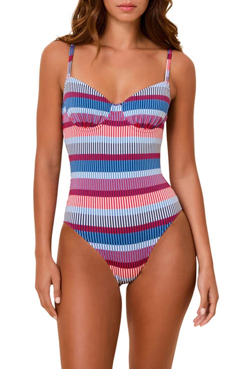 The Taylor Striped Underwire One-Piece Swimsuit