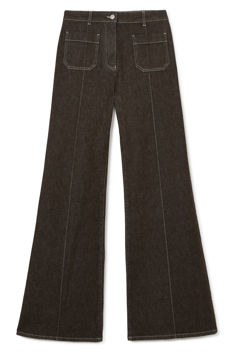 Sakura Wide Leg Jeans, Alternate, color, BROWN