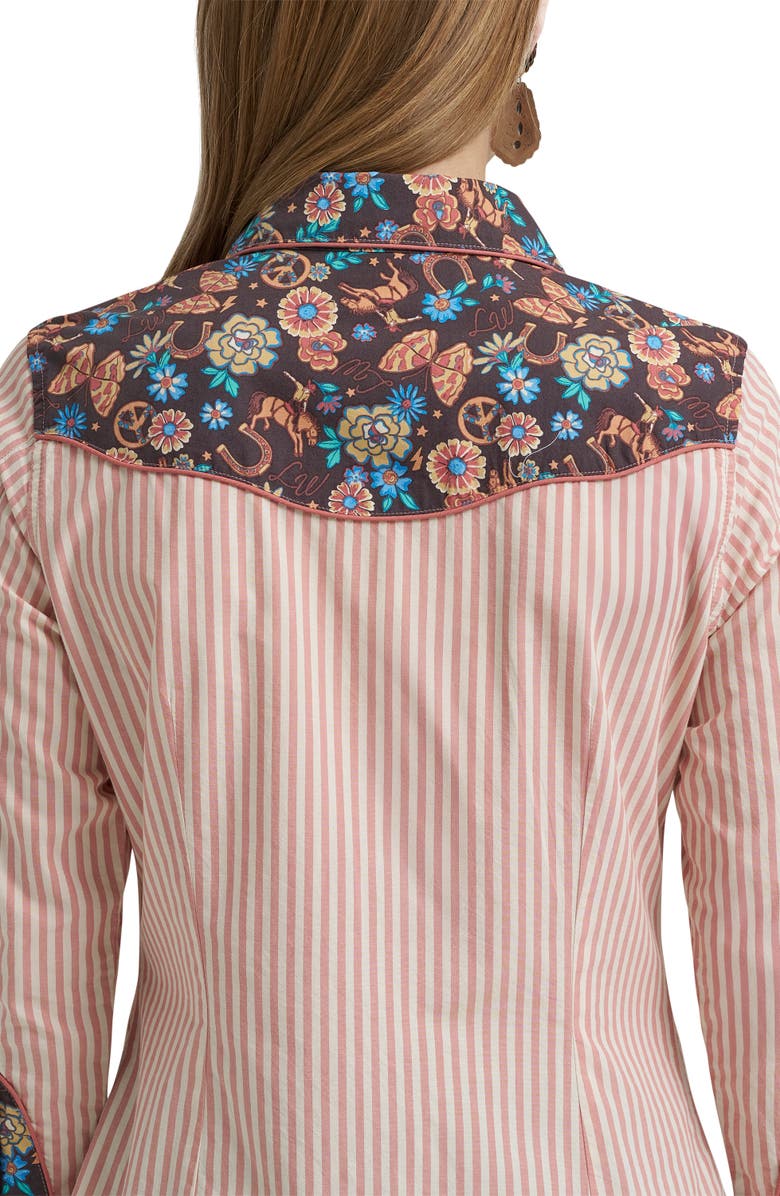 Wrangler x Lainey Wilson Prairie Print Western Snap Shirt, Alternate, color,