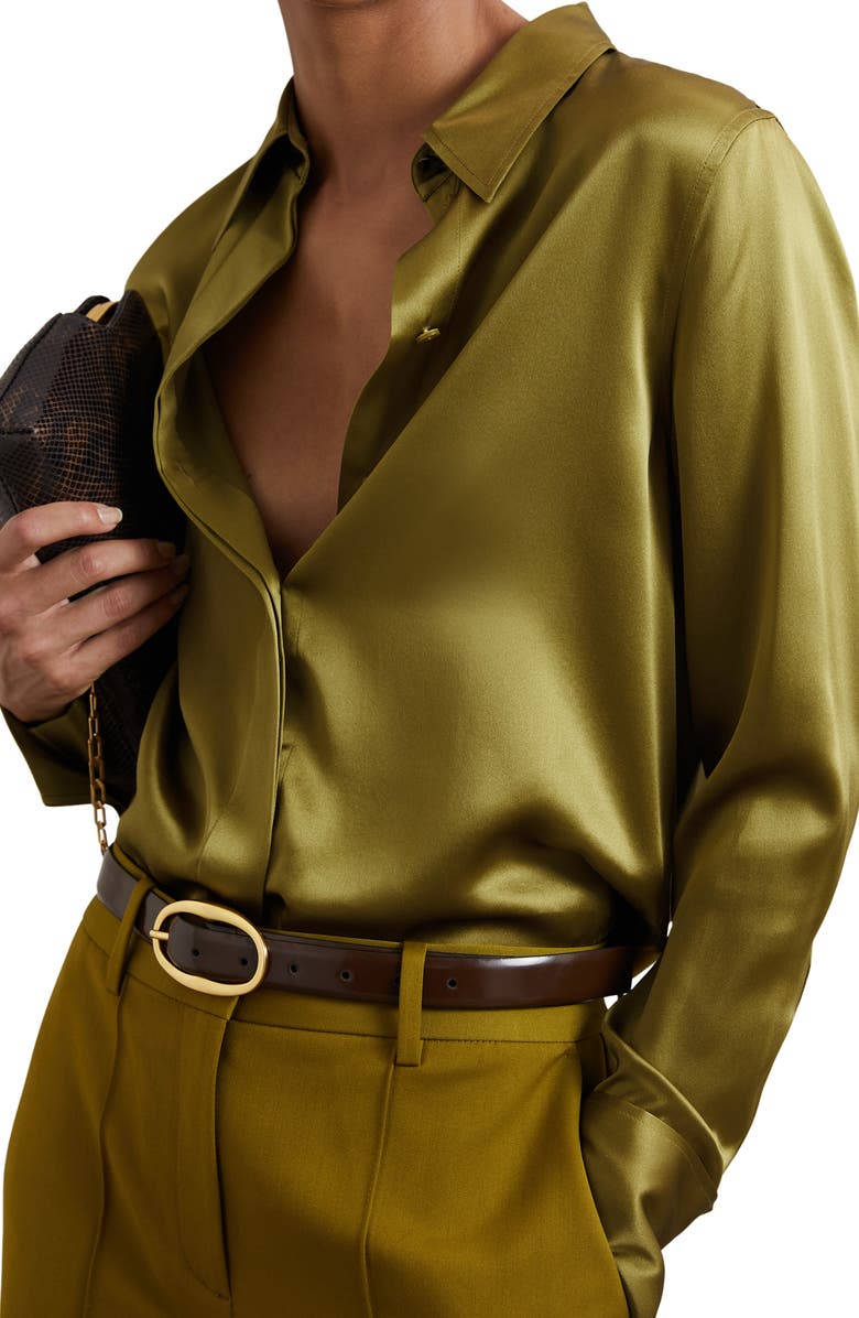 Reiss Bethany Leather Frame Clutch, Alternate, color, Snake