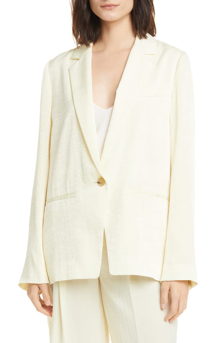 Vince Drapey Boyfriend Blazer, Main, color, Sun Creme