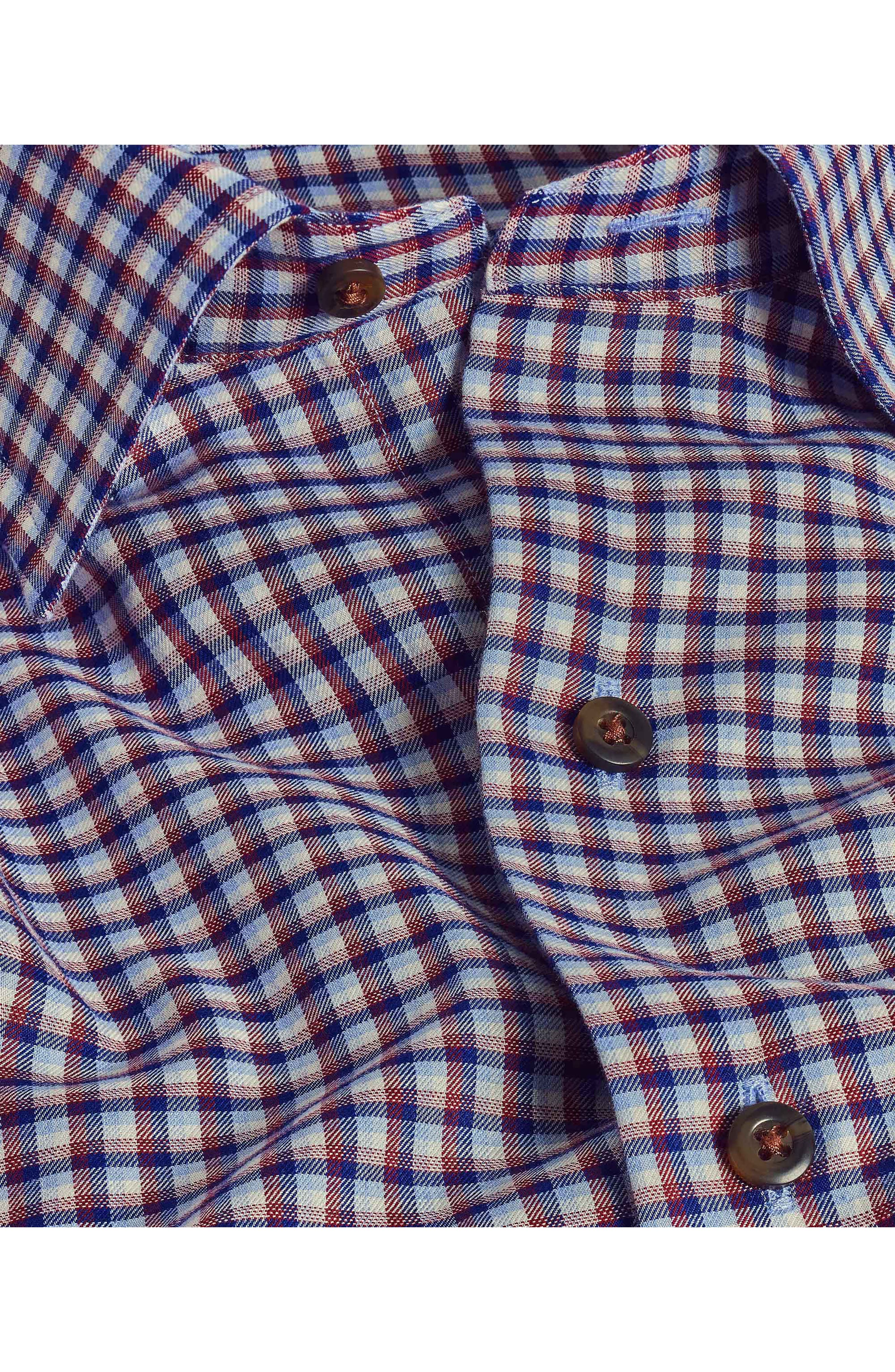 Plaid Twill Hidden Button-Down Shirt - image 2