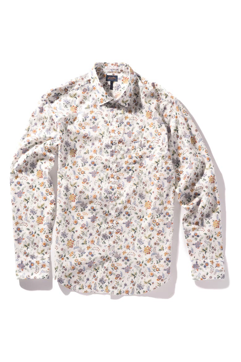 On Point Slim Fit Button-Up Shirt, Alternate, color, YELLOW FLORAL STREET