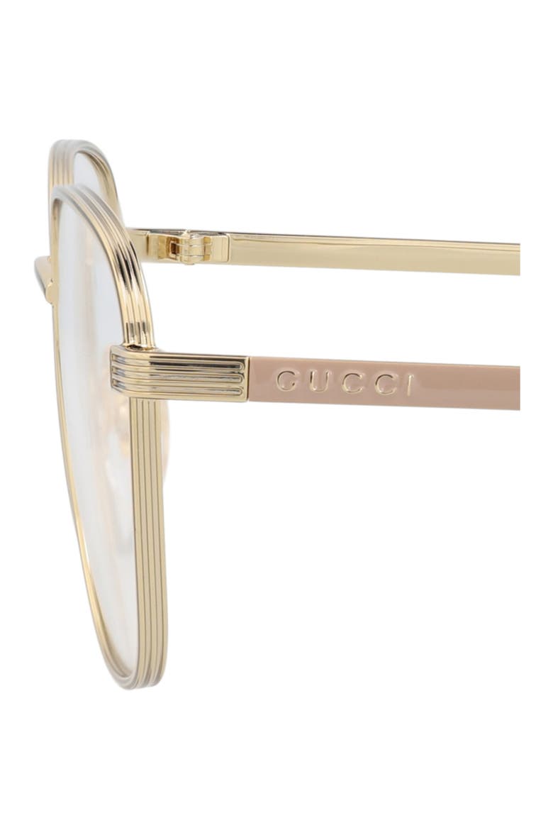53mm Rectangular Optical Glasses, Alternate, color, GOLD GOLD TRANSPARENT