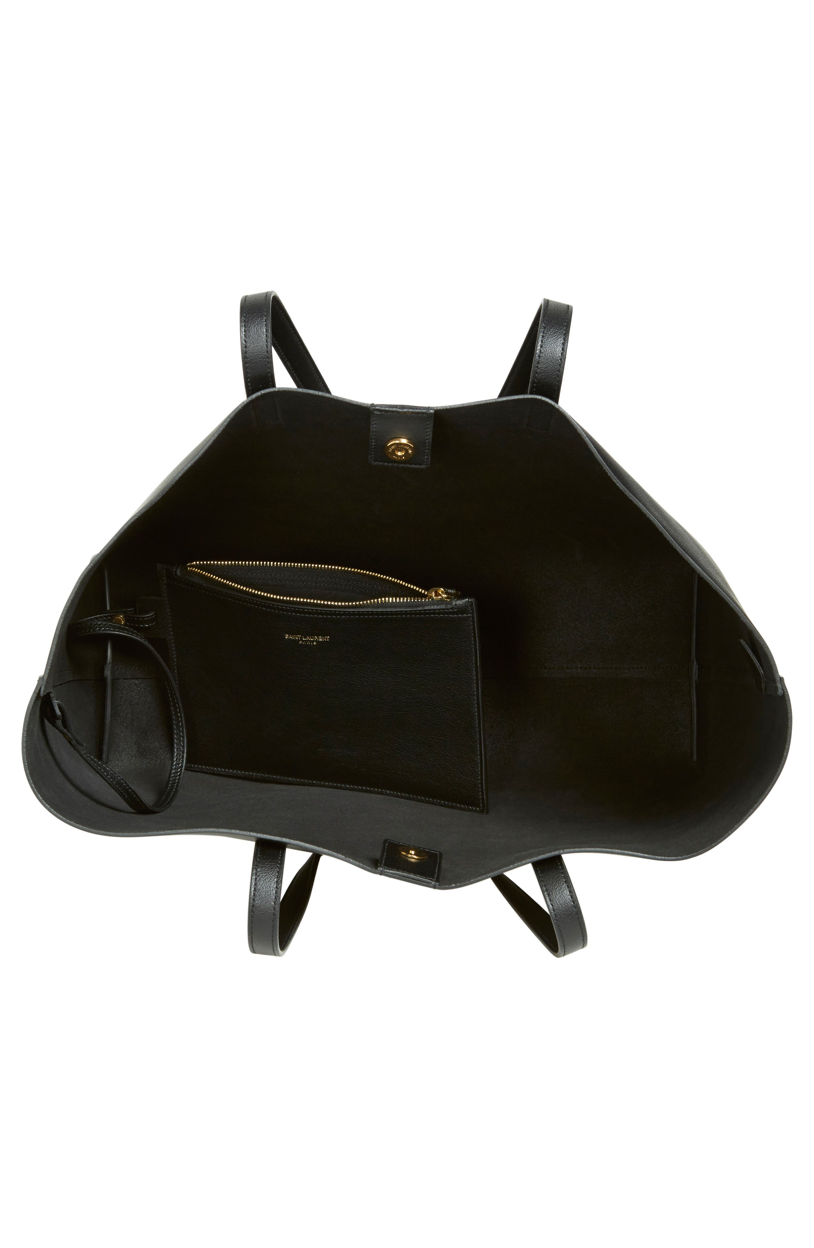 Saint Laurent Shopping Leather Tote, Alternate, color, 