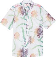 Kahala Night Shades Print Cotton Short Sleeve Button-Down Shirt