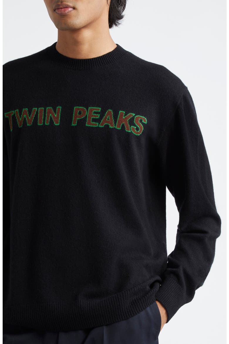 'Twin Peaks' Wool & Cashmere Sweater, Alternate, color, BLACK