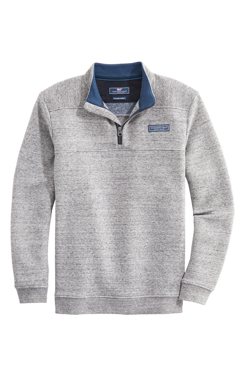 vineyard vines Saltwater Quarter Zip Men's Fleece Pullover, Main, color, 
