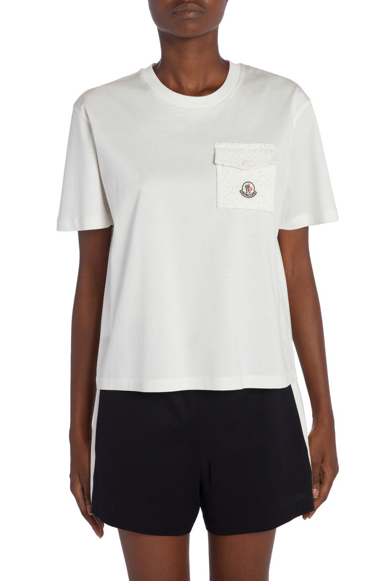 Logo Pocket Cotton Blend T-Shirt, Main, color, NATURAL