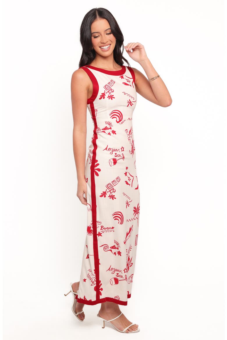 Fiori Print Sleeveless Maxi Dress, Alternate, color, BIARITZ