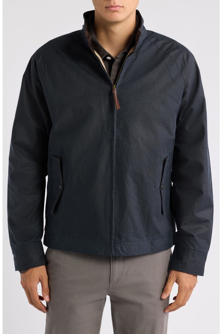 Waxed Harrington Jacket, Alternate, color, DARK NAVY