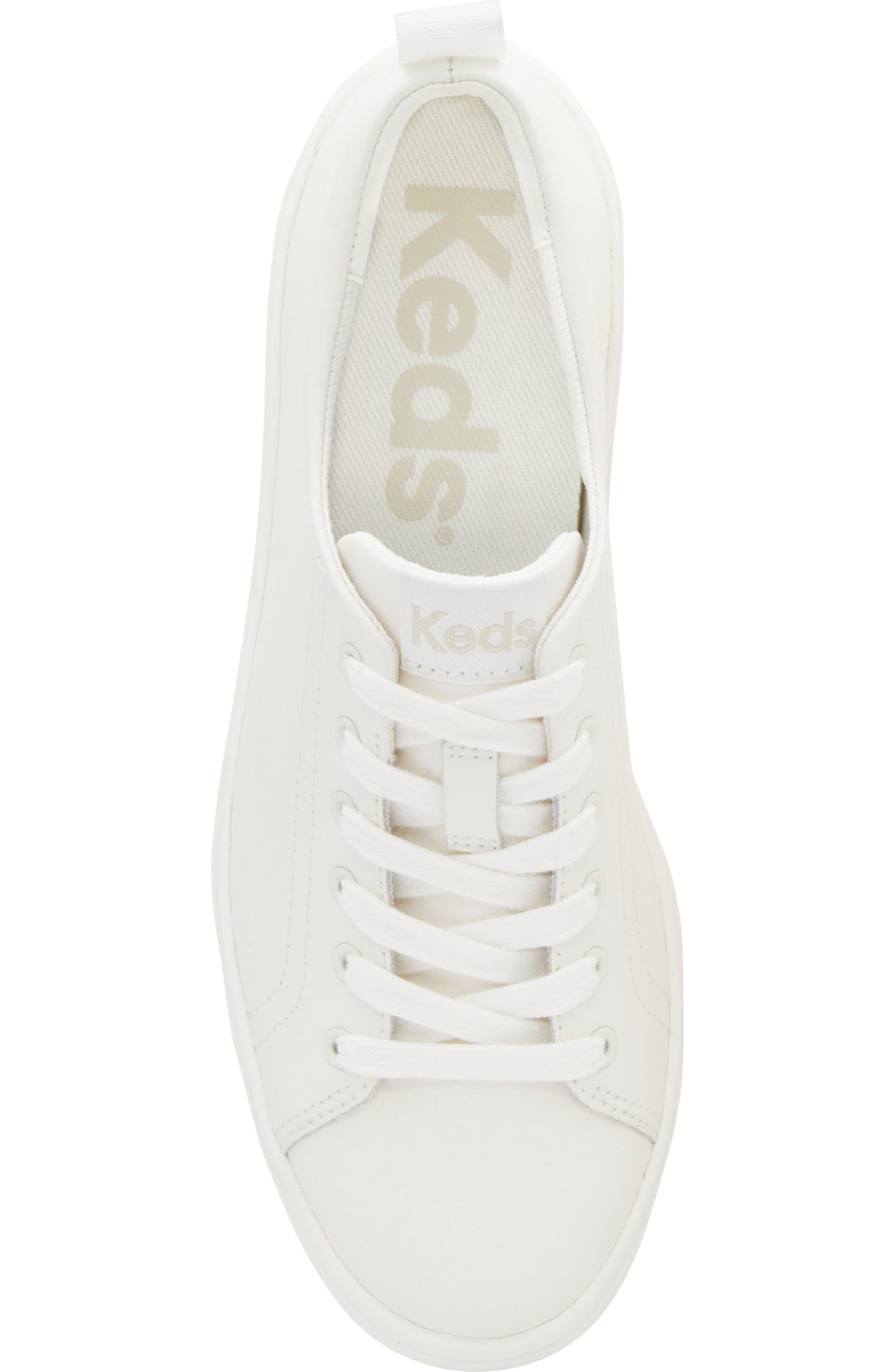 Keds Skyler Baskets Plateforme Femme – Toile Légère – Semelle 3,8 Cm – Blanc
