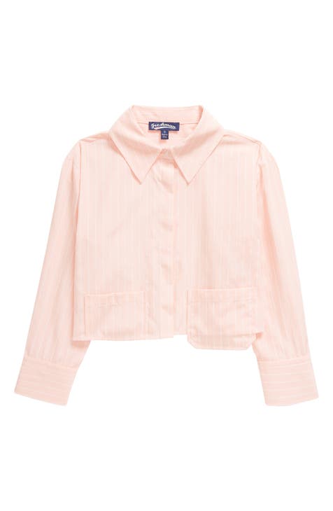 Kids' Crop Button-Up Top (Big Kid)