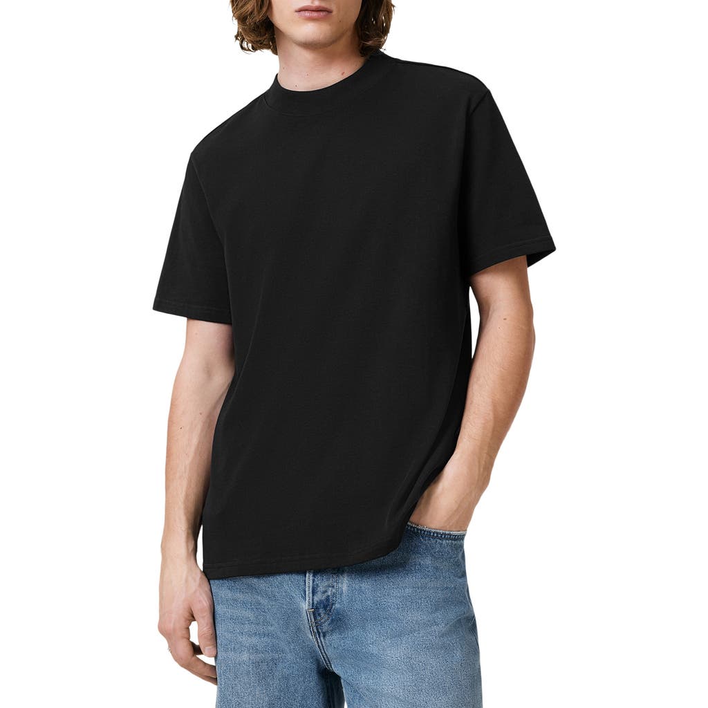 Allsaints Organic Cotton Nero T-shirt In Jet Black