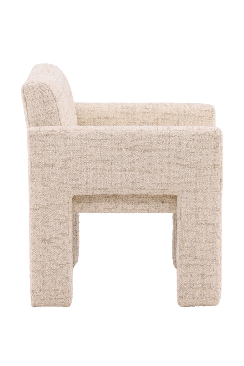 Pia Tweed Upholstered Dining Chair, Alternate, color, Cream