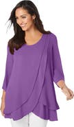 Jessica London Double-Layer High-Low Tunic